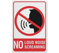 No Loud Noise No Screaming Warning Metal Sign Tin Signs Aluminum for Outdoors Use Yard Farm Fence Home Wall Decor 8x12 inch