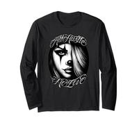 NO Love All Hustle Chicana Payasa Tattoo Chicano Art Chola Long Sleeve T-Shirt