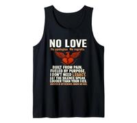 No Love Built from Pain Phoenix Rising Design Novelty Gift. Tank Top