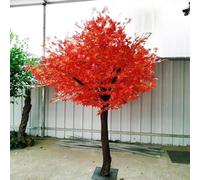 No-Maintenance Artificial Red Maple Tree with Natural Trunk & Leaves, Perfect Indoor Decor for Home, Office or Entryway(7ft)