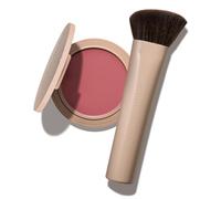 No Makeup Makeup Blush & Lip Duo with Blush Brush, Second-Skin Cream-Balm Formula Delivers a Long-Lasting Sheer Wash of Color, Buildable Coverage, Semi-Matte Finish, Includes Angled Brush, Pink