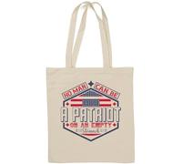 No man can be a patriot on an empty stomach Natural Cotton Tote Bag White