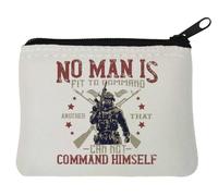 No man is fit to Command Another that Cannot Command Himself Neoprene Coin Purse Pouch 10x11cm White