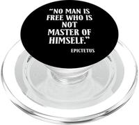 No Man Is Free Who Is Not Master of Himself Epictetus PopSockets PopGrip for MagSafe