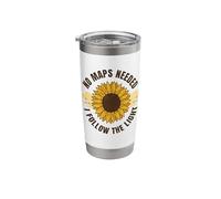 No Maps Needed I Follow The Light Stainless Steel Insulated Tumbler