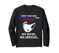No Mask No Service Social Distance Wash Hands & Face Masks Long Sleeve T-Shirt