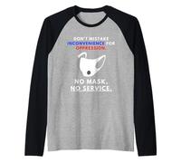 No Mask No Service Social Distance Wash Hands & Face Masks Raglan Baseball Tee