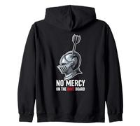 No Mercy on the Dart Board Knight Armor Design Zip Hoodie