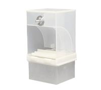 No Mess Automatic Bird Feeder - Food Container Acrylic With Perch,Parakeet Food Container, Cage Accessories For Cockatiel, Squirrel, Finch, Lovebirds, Budgies