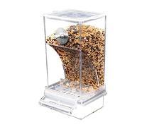 No Mess Bird Feeders - Automatic Parrot Drinker - Acrylic Food Container for | Cage Accessories for Small and Medium Budgies Cockatiels Virtcooy