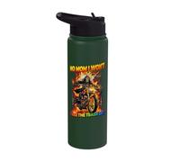 No Mom I Won't Take The Trash Out Cringe Skeleton Stainless Steel Insulated Water Bottle