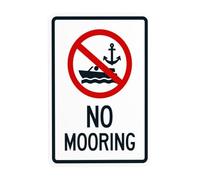 No Mooring Warning,Private Property Security Metal Signs for Busines Home Outdoor Indoor Road Yard Garage Street Wall Caution Decor 8 x 12 Inch