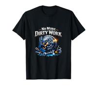 No More Dirty Work Plumber Pipe Pun Graphic T-Shirt