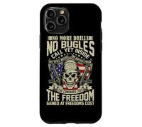 No More Drills No Bugles Veteran Dad Retro Veteran Shirt Case for iPhone 11 Pro