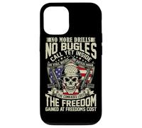 No More Drills No Bugles Veteran Dad Retro Veteran Shirt Case for iPhone 12/12 Pro