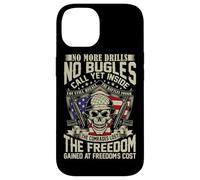 No More Drills No Bugles Veteran Dad Retro Veteran Shirt Case for iPhone 14