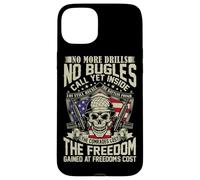 No More Drills No Bugles Veteran Dad Retro Veteran Shirt Case for iPhone 15 Plus