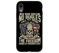 No More Drills No Bugles Veteran Dad Retro Veteran Shirt Case for iPhone XR