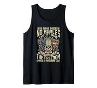 No More Drills No Bugles Veteran Dad Retro Veteran Shirt Tank Top