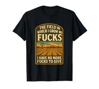 No More Fcks to Give Funny Sarcastic Vintage Farm Design T-Shirt