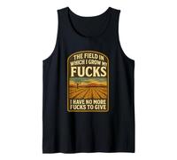No More Fcks to Give Funny Sarcastic Vintage Farm Design Tank Top