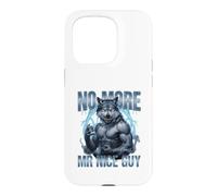 No More Mr Nice Guy Alpha Wolf Brainrot Meme Case for iPhone 15 Pro