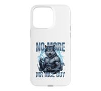 No More Mr Nice Guy Alpha Wolf Brainrot Meme Case for iPhone 15 Pro Max