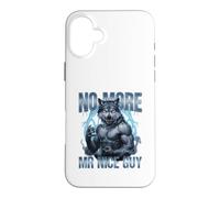 No More Mr Nice Guy Alpha Wolf Brainrot Meme Case for iPhone 16 Plus