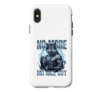 No More Mr Nice Guy Alpha Wolf Brainrot Meme Case for iPhone X/XS