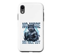 No More Mr Nice Guy Alpha Wolf Brainrot Meme Case for iPhone XR