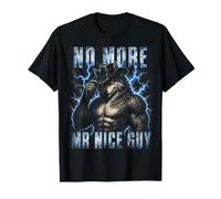 No More Mr Nice Guy Alpha Wolf Meme Bootleg Y2K Graphic T-Shirt