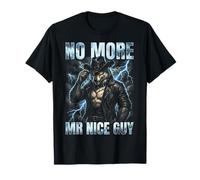 No More Mr Nice Guy Alpha Wolf Meme Bootleg Y2K Graphic T-Shirt