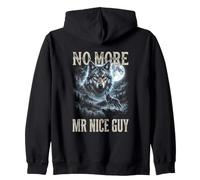 No More Mr Nice Guy Alpha Wolf Meme Brainrot Men Zip Hoodie