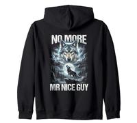 No More Mr Nice Guy Alpha Wolf Meme Brainrot Men Zip Hoodie