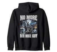 No More Mr Nice Guy Alpha Wolf Meme Brainrot Men Zip Hoodie