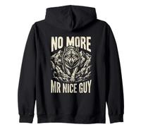 No More Mr Nice Guy Alpha Wolf Meme Brainrot Men Zip Hoodie