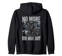 No More Mr Nice Guy Alpha Wolf Meme Brainrot Men Zip Hoodie