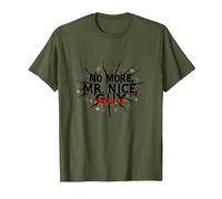 No More Mr Nice Guy Bold Statement for Assertive People T-Shirt, Men, Olive, XL
