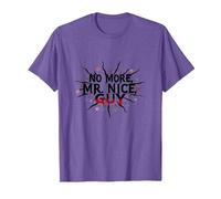 No More Mr Nice Guy Bold Statement for Assertive People T-Shirt, Men, Purple Heather, 3XL