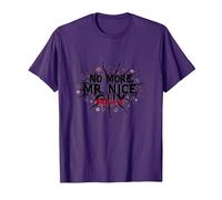 No More Mr Nice Guy Bold Statement for Assertive People T-Shirt, Men, Purple, S