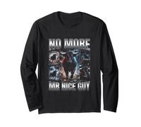 No More Mr Nice Guy Bull Meme Brainrot Men Long Sleeve T-Shirt