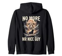 No More Mr Nice Guy Bull Meme Brainrot Men Zip Hoodie