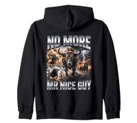 No More Mr Nice Guy Bull Meme Brainrot Men Zip Hoodie