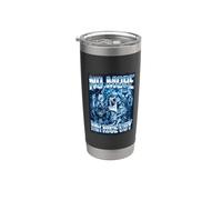 No More Mr Nice Guy Chrome Blue Werewolf Montage Stainless Steel Insulated Tumbler
