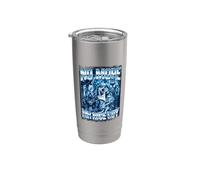 No More Mr Nice Guy Chrome Blue Werewolf Montage Stainless Steel Insulated Tumbler