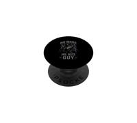 NO MORE MR. NICE GUY Fierce Wolf in Leather PopSockets Adhesive PopGrip
