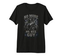 NO More MR. Nice Guy Fierce Wolf in Leather Premium T-Shirt