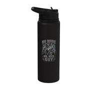 NO More MR. Nice Guy Fierce Wolf in Leather Stainless Steel Insulated Water Bottle