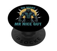 No More Mr Nice Guy Funny Alpha Wolf Meme Unhinged Brainrot PopSockets Adhesive PopGrip