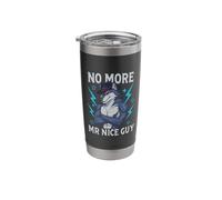 No More Mr Nice Guy Funny Alpha Wolf Meme Unhinged Brainrot Stainless Steel Insulated Tumbler